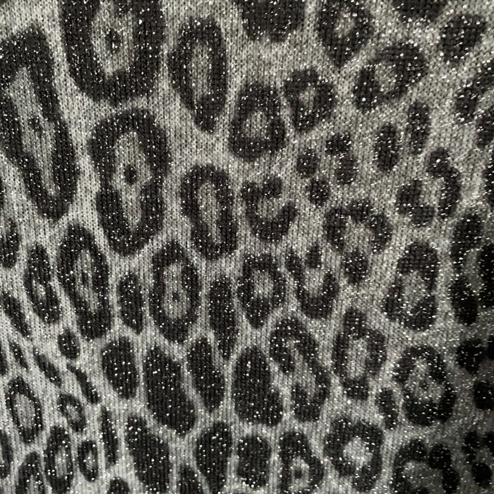 Metallic Long-Sleeve Cheetah-Print Top - Picture 4 of 8